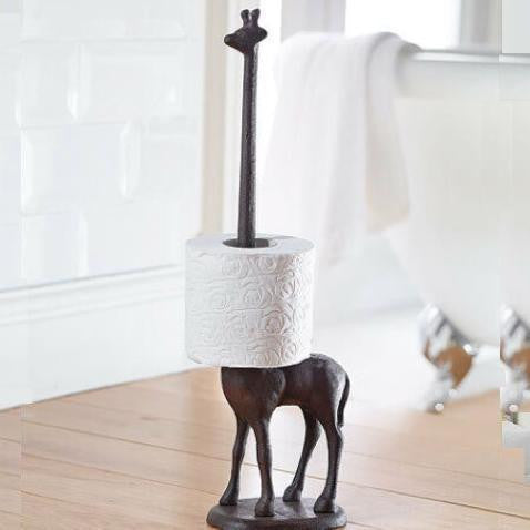 Freistehender Toilettenpapierhalter Giraffe aus Gusseisen – TwigaRoll