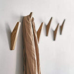Set aus 6 minimalistischen Wandhaken aus massivem Holz – Nordhaak