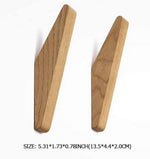 Set aus 6 minimalistischen Wandhaken aus massivem Holz – Nordhaak
