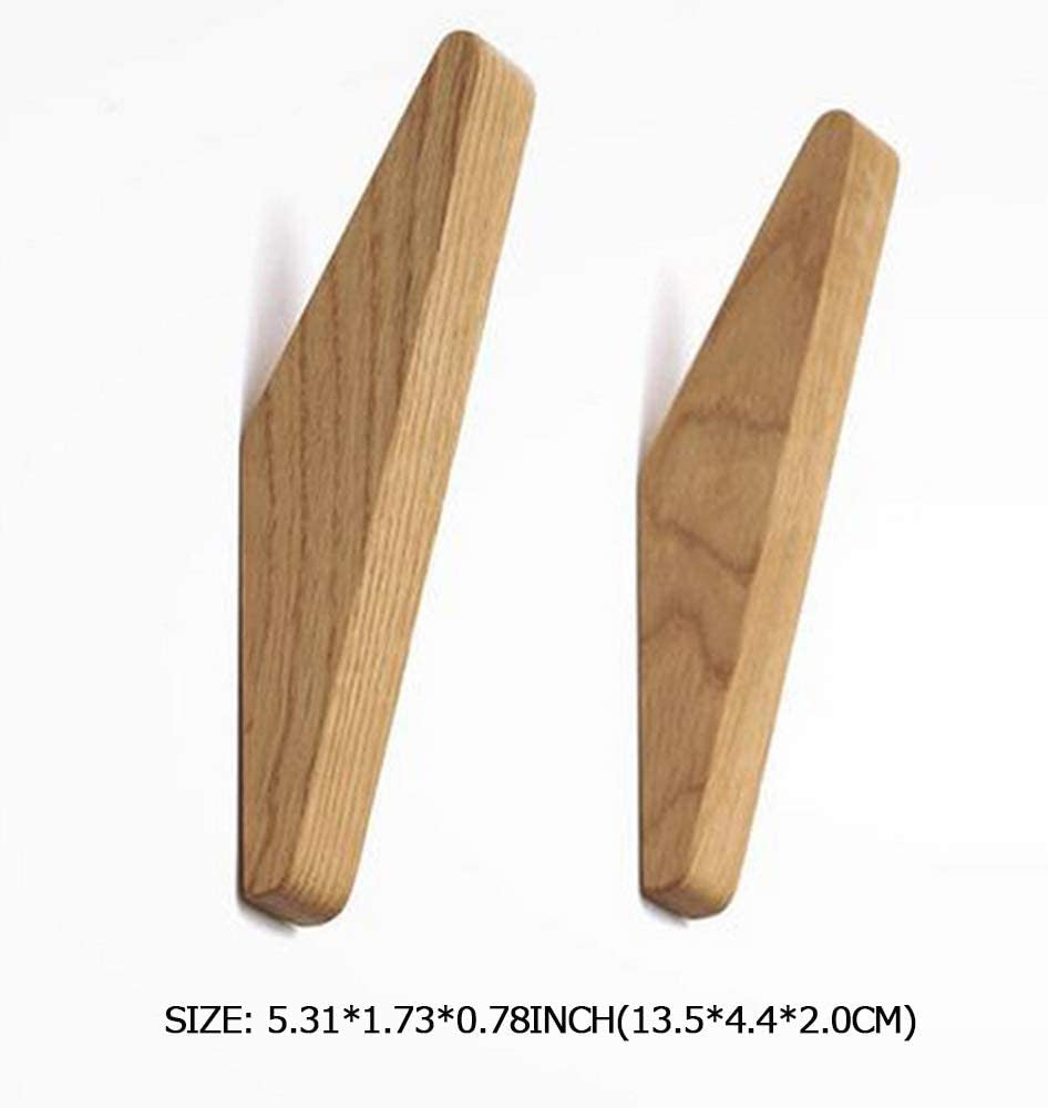 Set aus 6 minimalistischen Wandhaken aus massivem Holz – Nordhaak