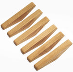 Set aus 6 minimalistischen Wandhaken aus massivem Holz – Nordhaak