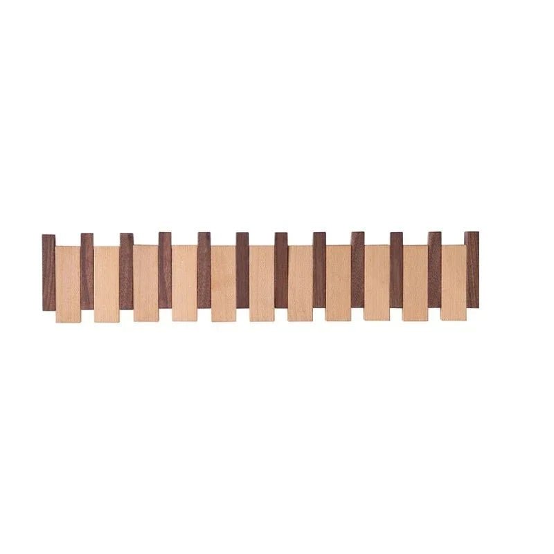 Stilvolles Holzregal mit Klapphaken für Ihren Eingangsbereich