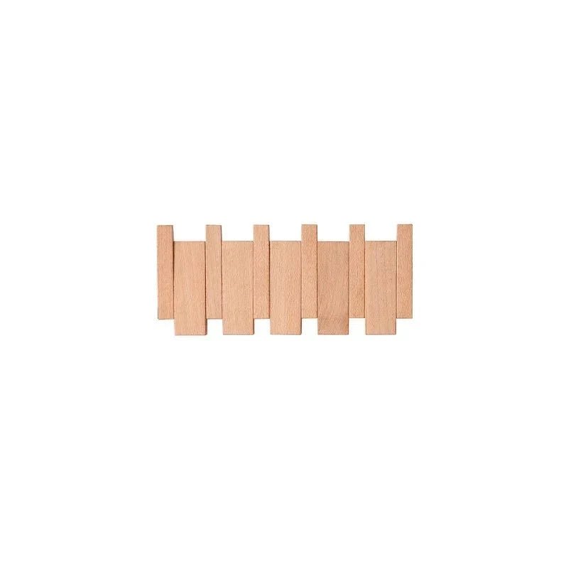 Stilvolles Holzregal mit Klapphaken für Ihren Eingangsbereich