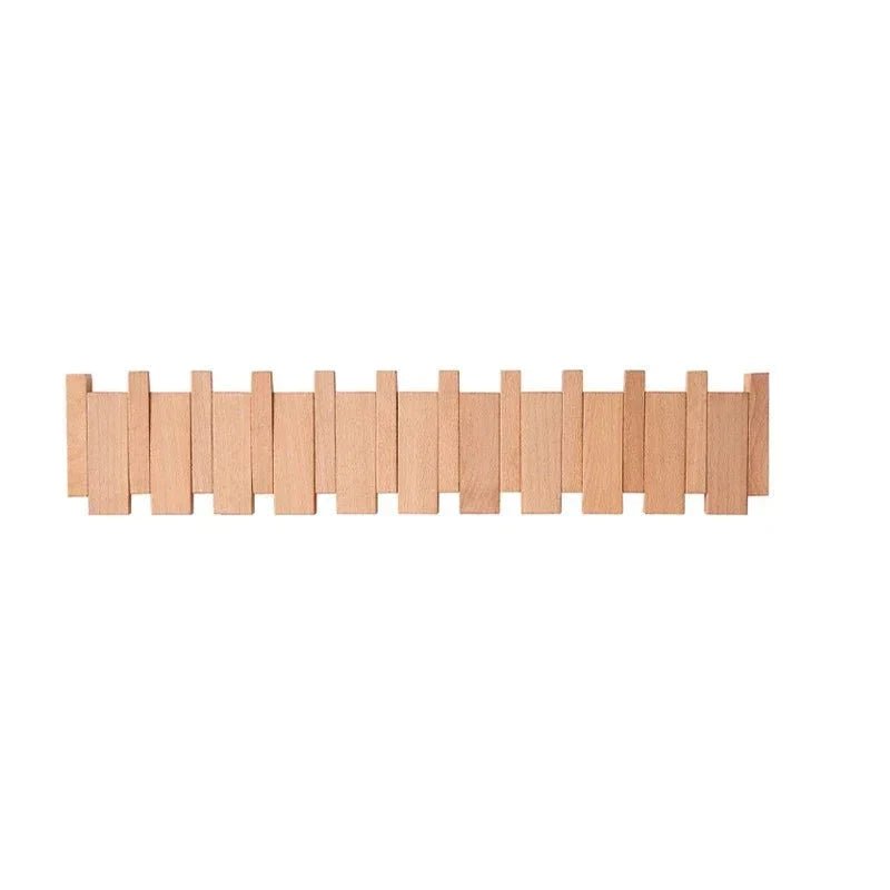 Stilvolles Holzregal mit Klapphaken für Ihren Eingangsbereich