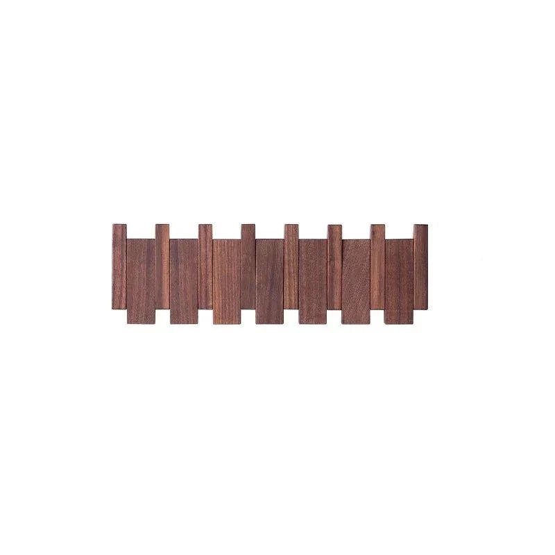 Stilvolles Holzregal mit Klapphaken für Ihren Eingangsbereich
