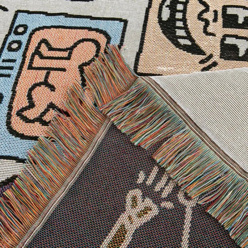 Kuschelige Gewebte Wohndecke mit kreativem Muster