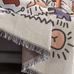 Kuschelige Gewebte Wohndecke mit kreativem Muster