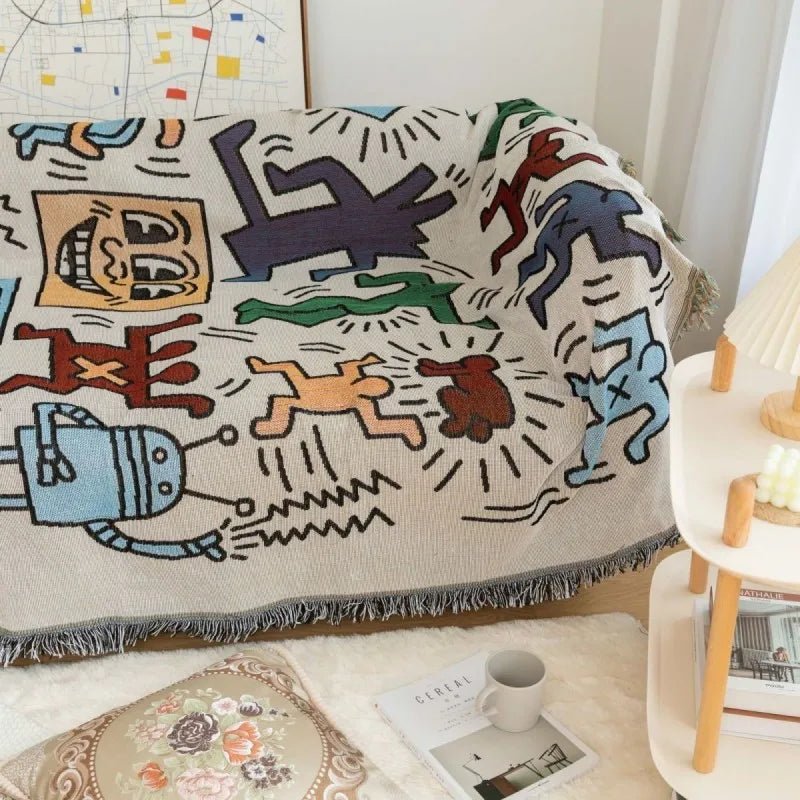Kuschelige Gewebte Wohndecke mit kreativem Muster