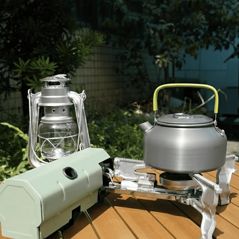 CampingProfi | Tragbarer Butan-Kocher mit Tasche & Gasflasche