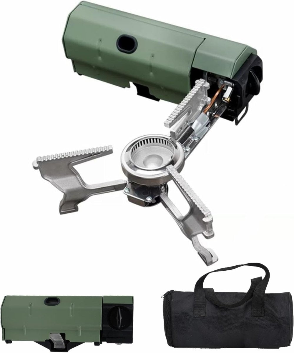 CampingProfi | Tragbarer Butan-Kocher mit Tasche & Gasflasche