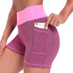 Women's Comfortable High-Waisted Jacquard Yoga Shorts