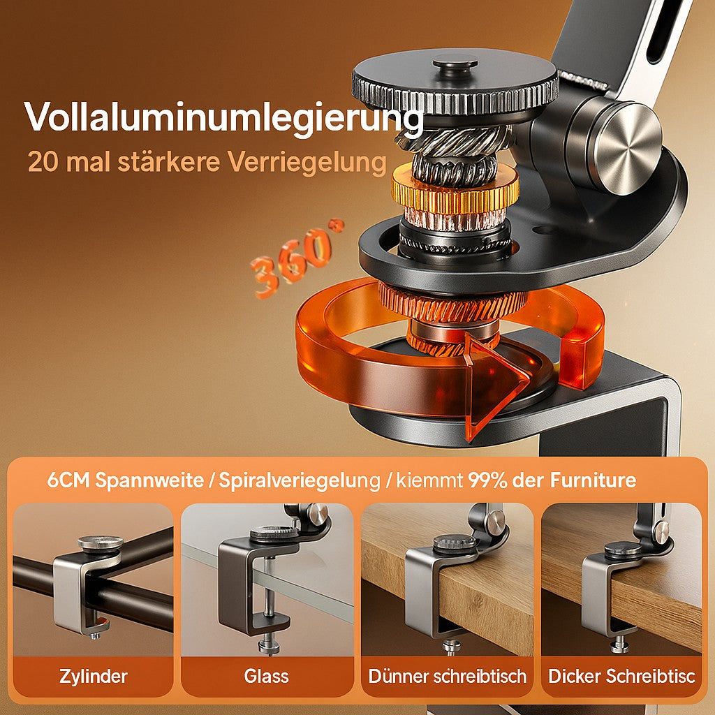 Eleganter Aluminiumständer für Smartphones und Tablets