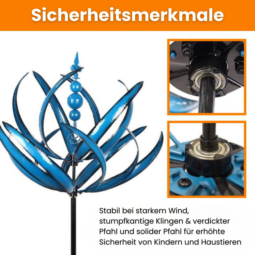 Elegante Metallwetterfahne im Lotusdesign für Ihren Garten