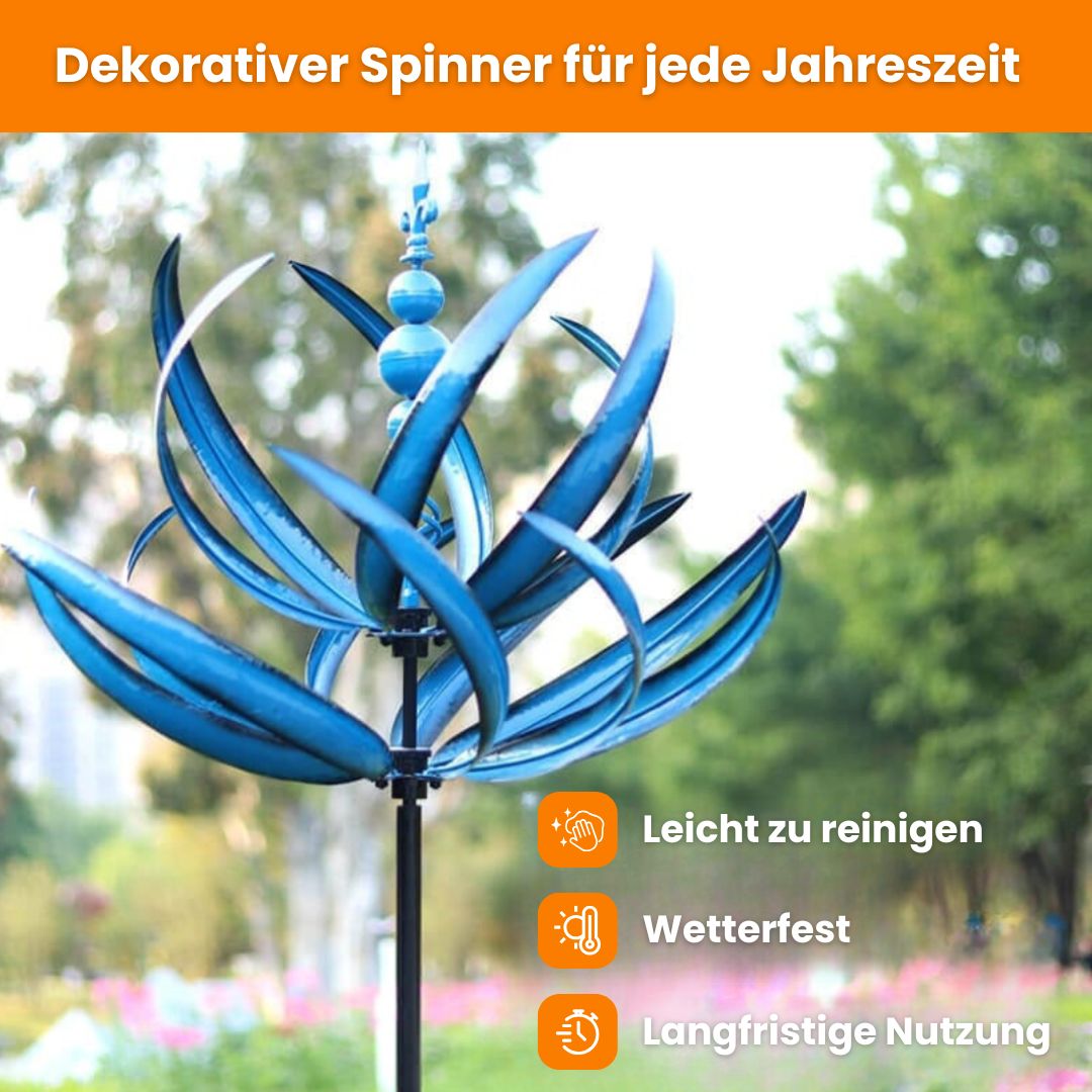 Elegante Metallwetterfahne im Lotusdesign für Ihren Garten