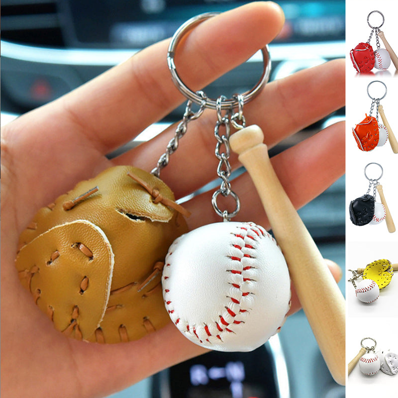 Kreativer Schlüsselanhänger im Baseball-Design