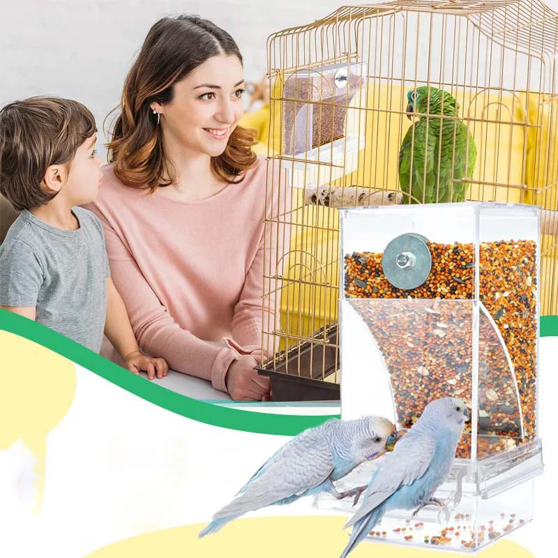 Automatischer Überlaufschutz transparenter Vogelhäuschen