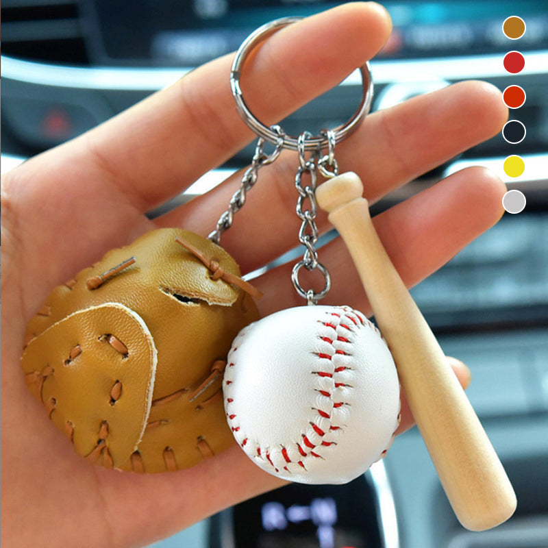 Kreativer Schlüsselanhänger im Baseball-Design