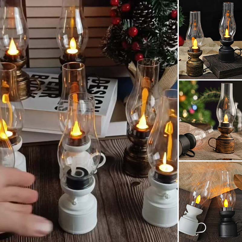 Vintage Öllampe mit LED-Beleuchtung – Elektronisch