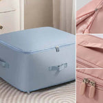 Space-saving, self-compressing storage bag