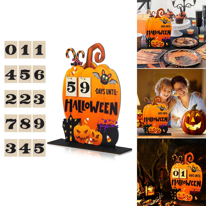 Hölzerner Adventskalender für Halloween