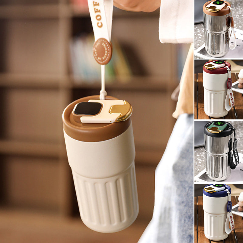 Kaffeethermoskanne mit Temperaturanzeige