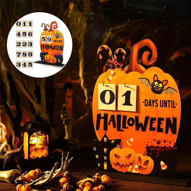 Hölzerner Adventskalender für Halloween
