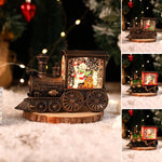 Schwebender Schneezug-Licht mit Kristallen für Weihnachten