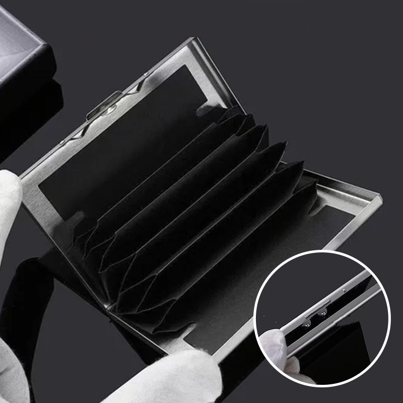 Eleganter RFID-Kartenhalter mit Diebstahlschutz – Platz für 6 Karten
