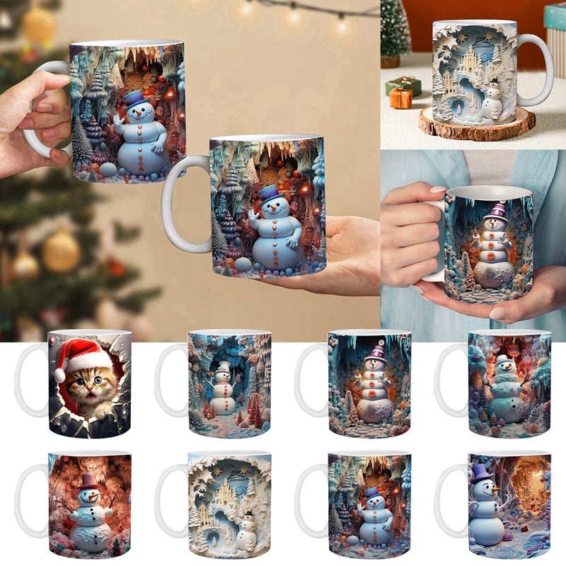 3D Schneemann-Tasse für die festliche Stimmung