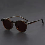 Herren Sonnenbrille im Retro-Stil – Runde Schildpatt Brille mit leichtem Rahmen