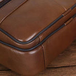 Herren Schultertasche aus Leder – Geräumige Rindsledertasche mit verstellbarem Gurt