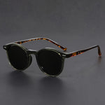 Herren Sonnenbrille im Retro-Stil – Runde Schildpatt Brille mit leichtem Rahmen