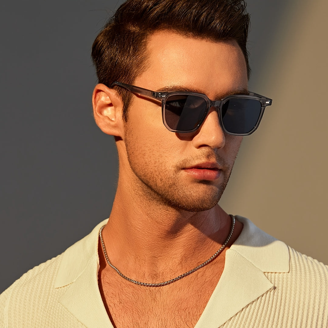 Herren Sonnenbrille Retro-Quadrat – Leicht, Stilvoll und Strapazierfähig