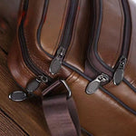 Herren Schultertasche aus Leder – Geräumige Rindsledertasche mit verstellbarem Gurt