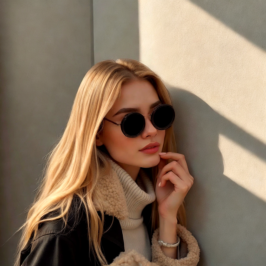 Runde Retro-Sonnenbrille mit UV400 Schutz – Stilvoll und Leicht