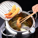 Stainless Steel Deep Fryer with Thermometer for Perfect Frying Results