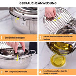 Stainless Steel Deep Fryer with Thermometer for Perfect Frying Results