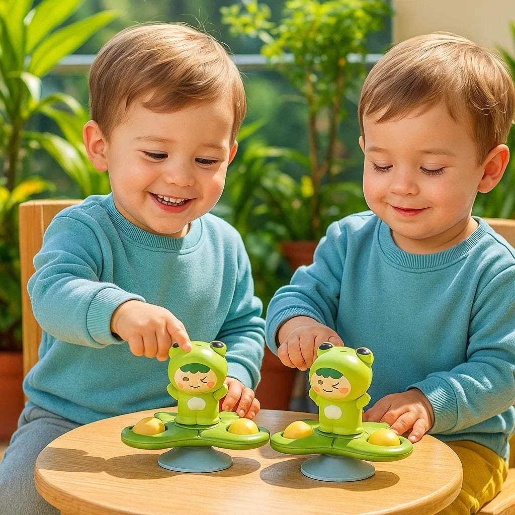 Rotierendes Lernspielzeug mit Saugnäpfen – Montessori inspiriert