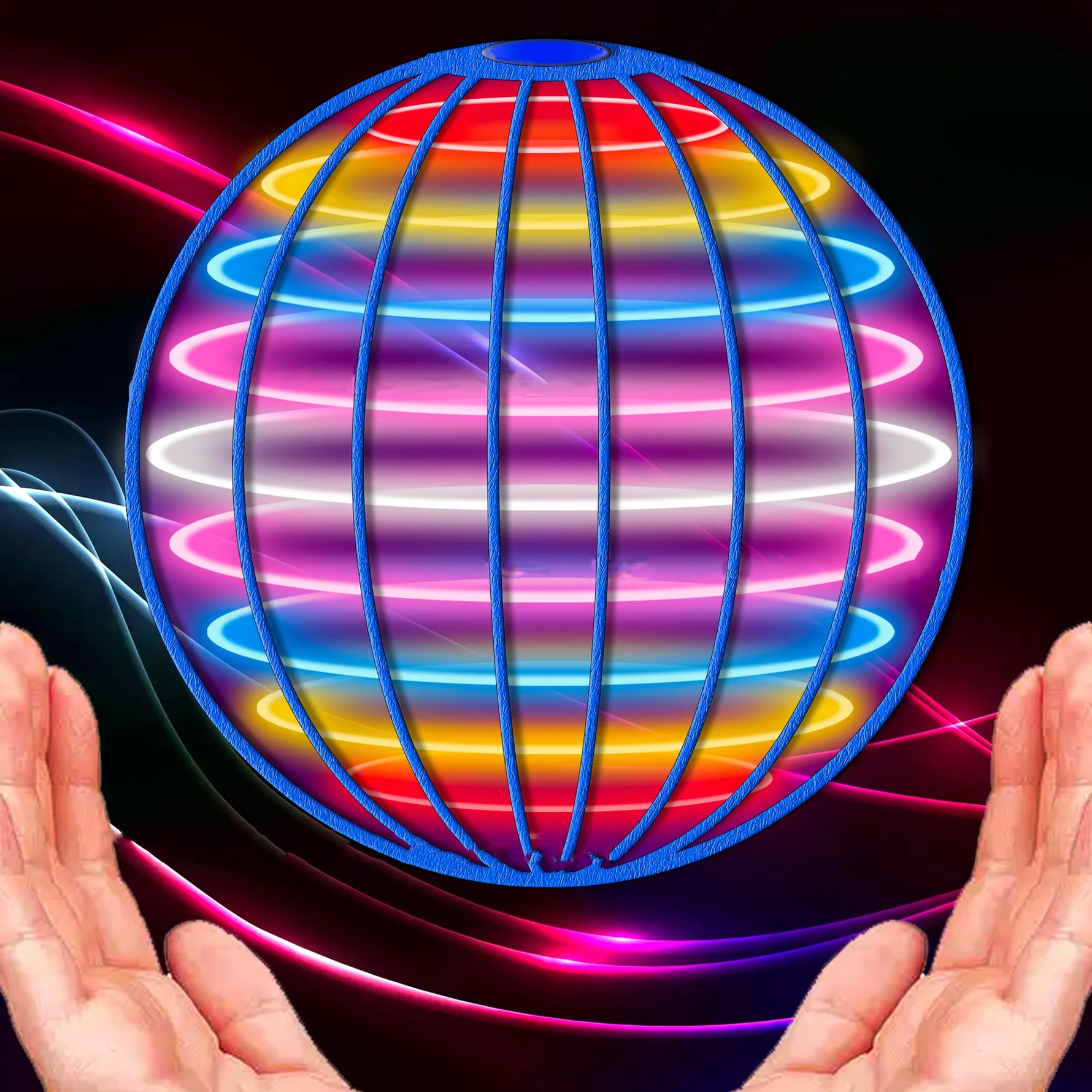 LED-Flugball mit magischen Lichteffekten