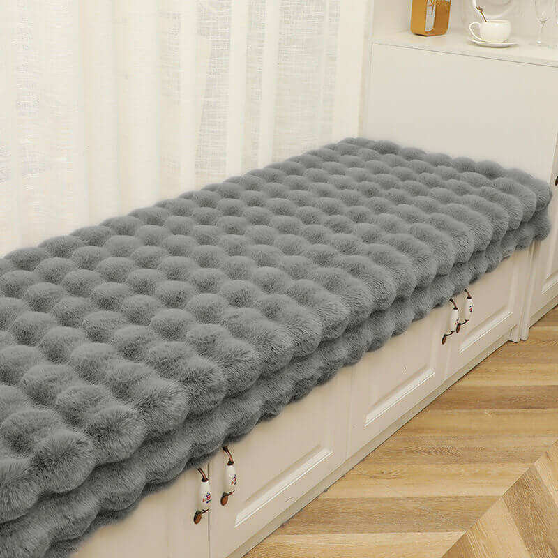 Rutschfester, einfarbiger Couchbezug aus weichem Plüsch für Komfort
