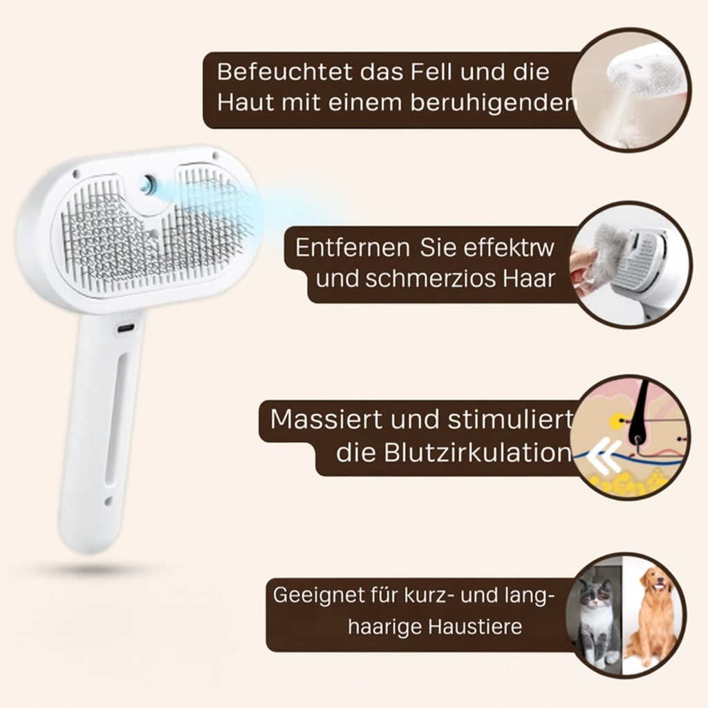 FurMeister: Innovative Haustierbürste mit Dampffunktion