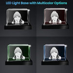 Lasergravierte Kristalllampe mit 2D/3D Foto - personalisierbar