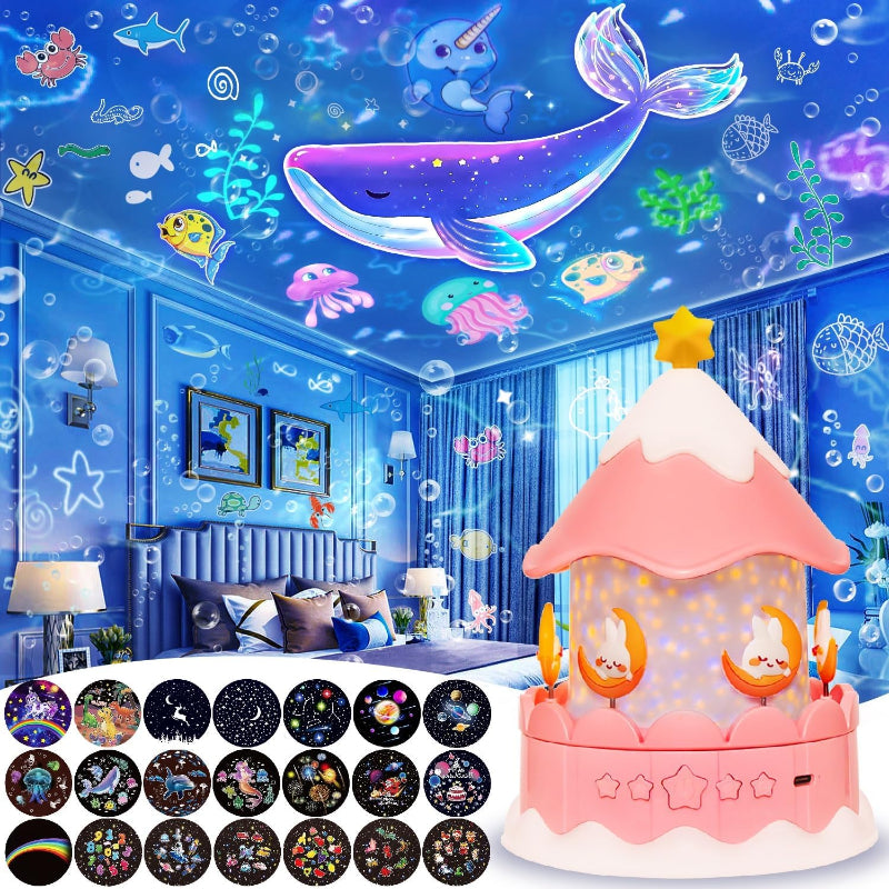 360° Rotating Night Light Projector for Galaxy Display