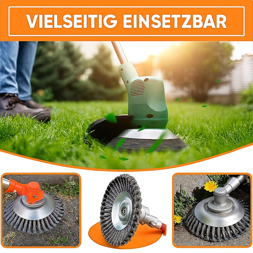 Robuster Bürstenkopf für Ihren Trimmer – Unkraut effektiv entfernen