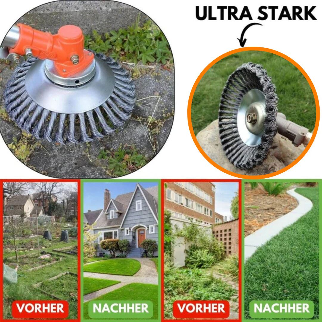 Robuster Bürstenkopf für Ihren Trimmer – Unkraut effektiv entfernen