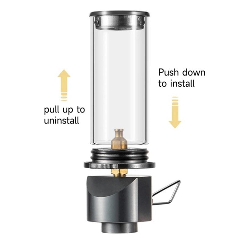 Tragbare Gaslampe mit einstellbarer Helligkeit