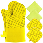 Safety Glove Set | Heat Resistant Silicone Gloves 6-piece | Up to 260 °C