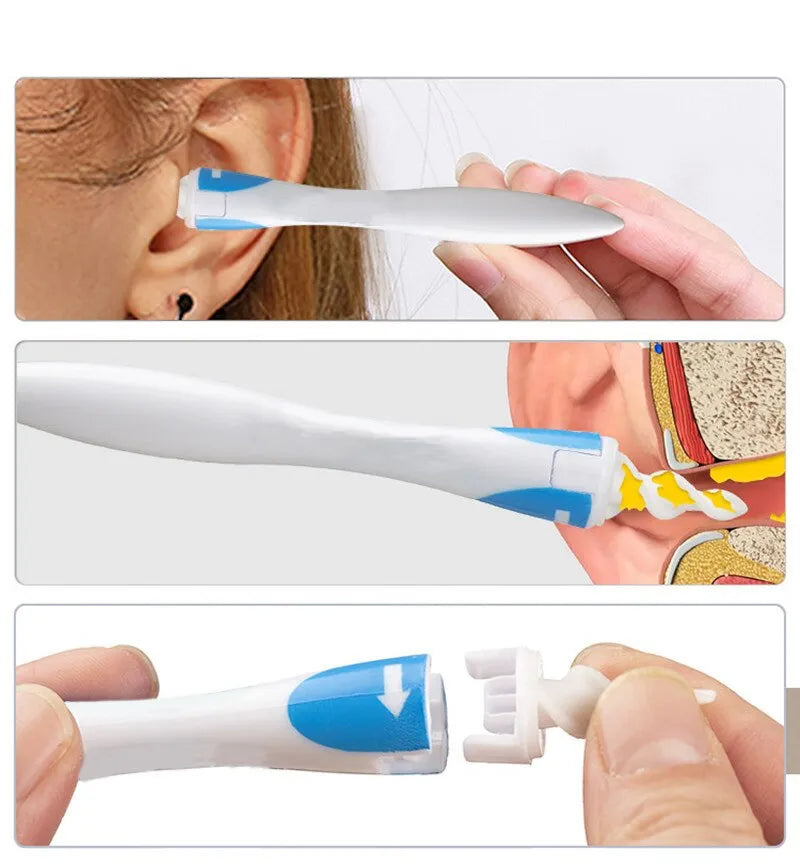 Soft Silicone Tip Earwax Cleaner with Gentle Spiral Design
