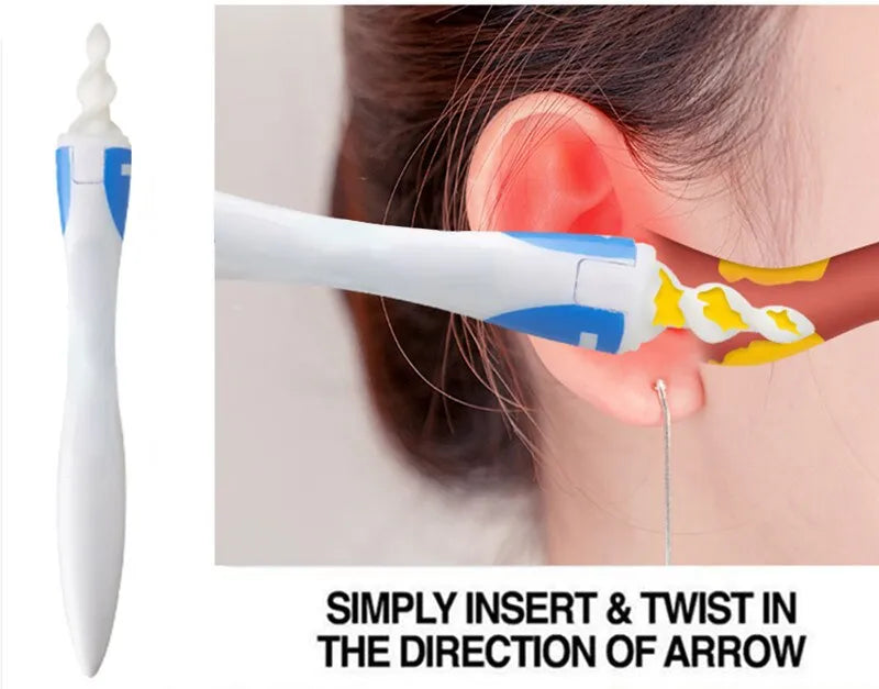 Soft Silicone Tip Earwax Cleaner with Gentle Spiral Design