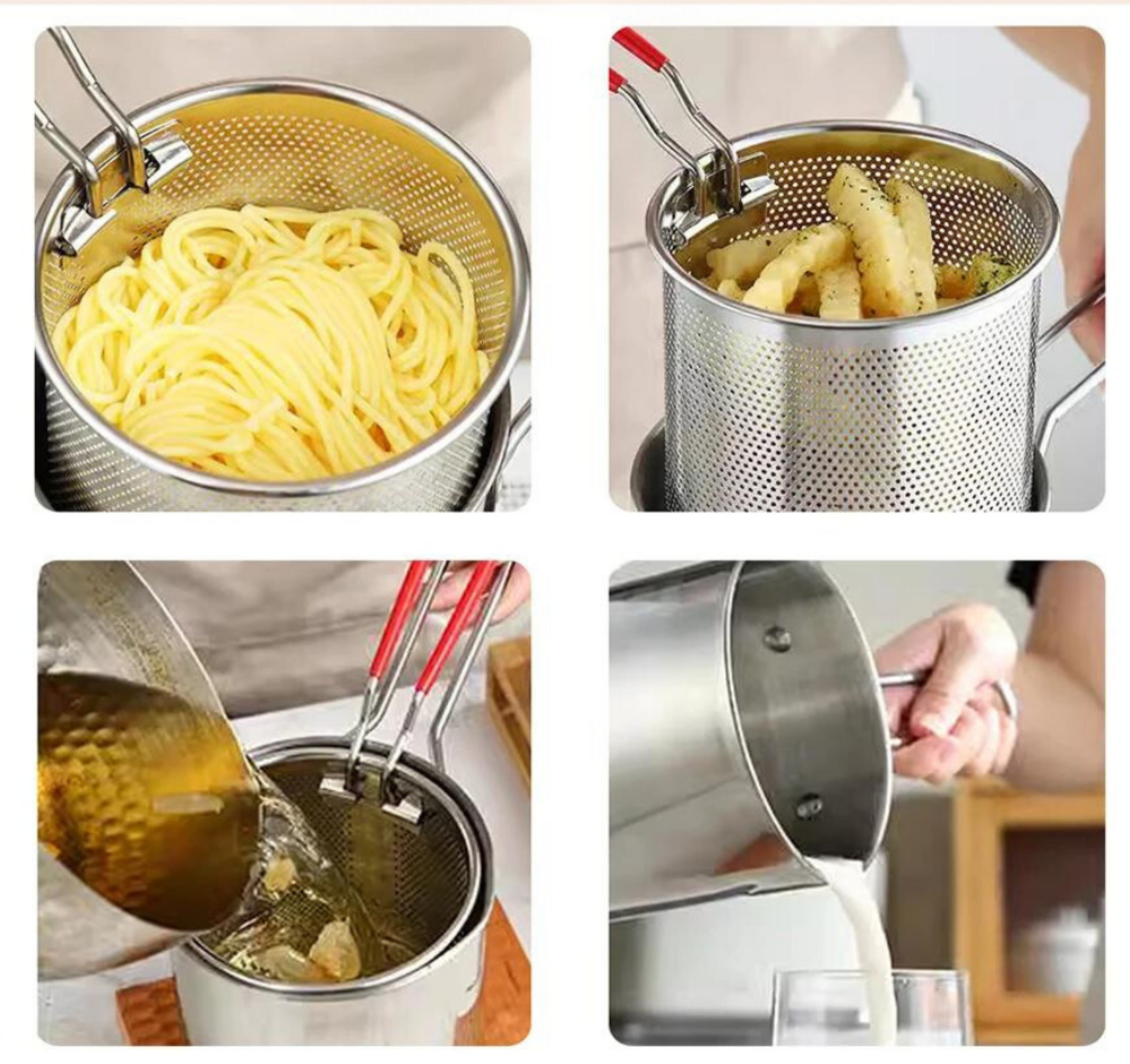 Kompaktes Frittier-Set mit Ölspar-Taste